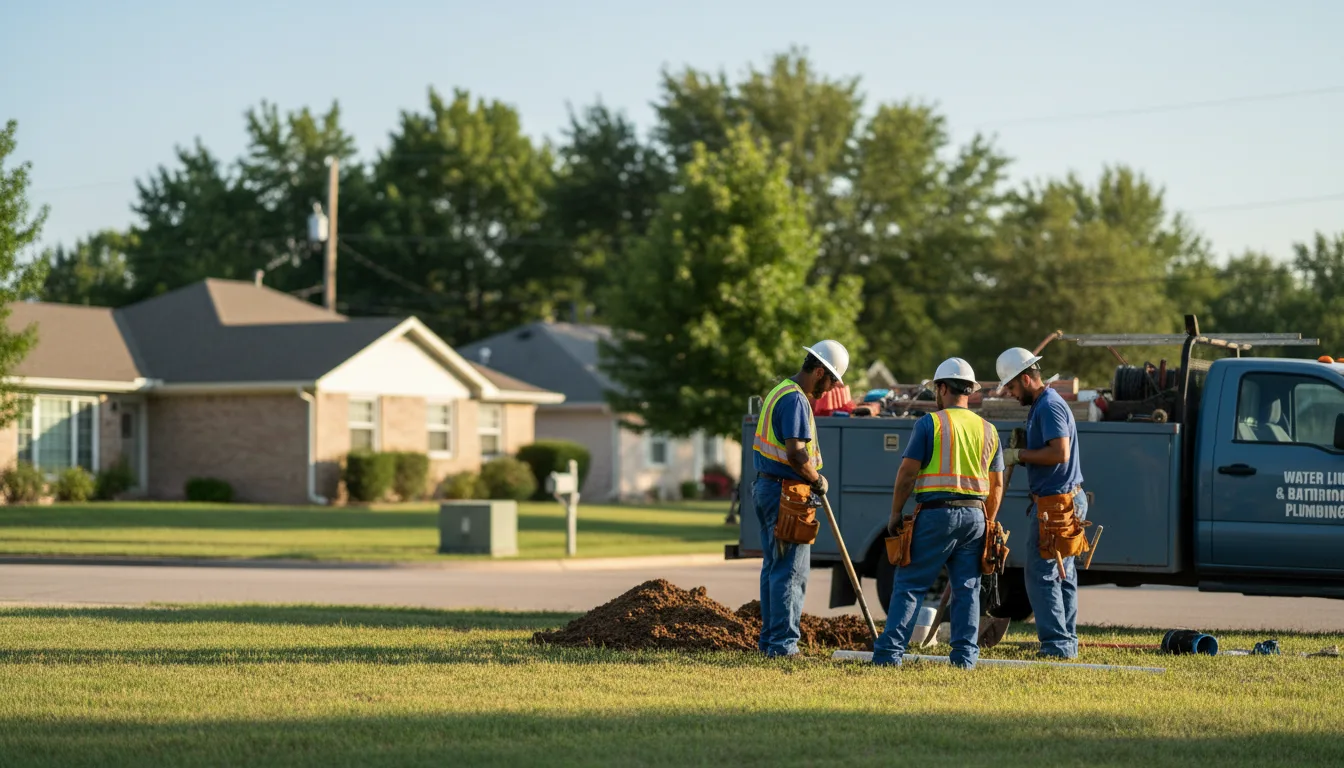 Residential water line and bathroom plumbing service in Coldwater, KS
